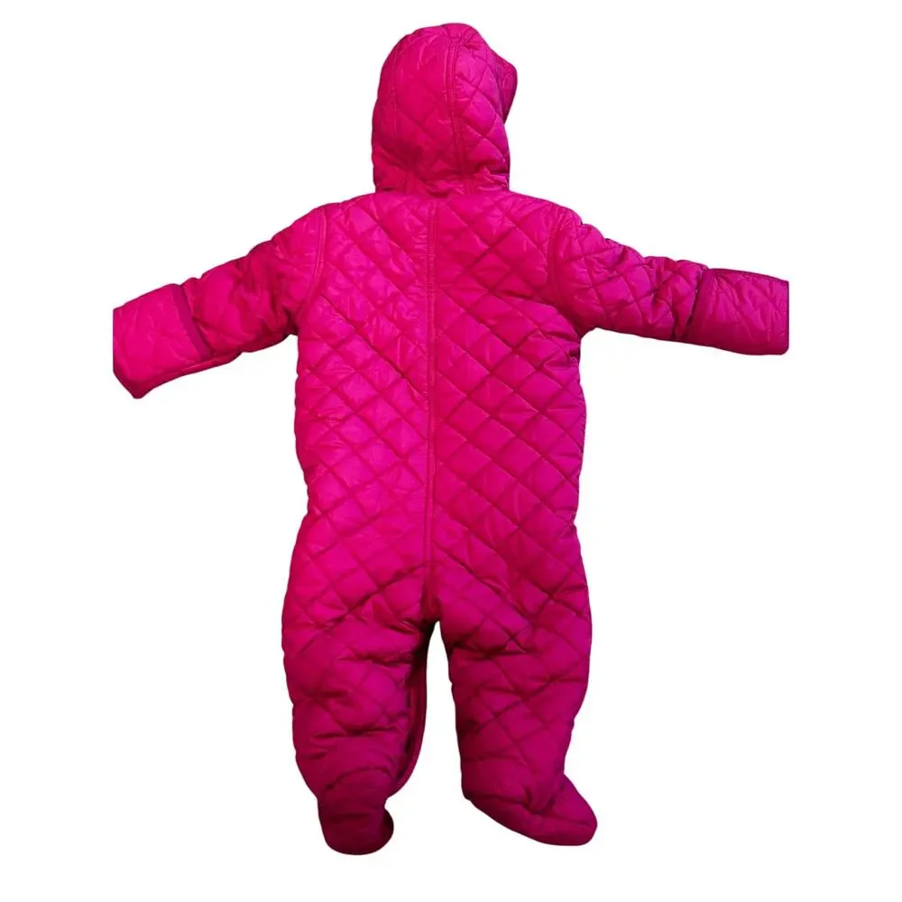 Polo Ralph Lauren Baby Girls Quilted Hooded Bunting Snowsuit Hot Pink Infant